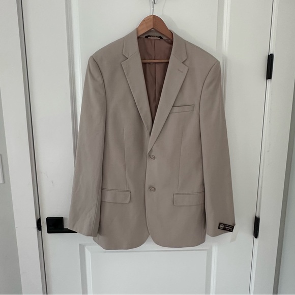 caravelli Other - Caravelli Blazer Sport Coat Junior Men's Beige Oxford Designed in Italy 38L 32W